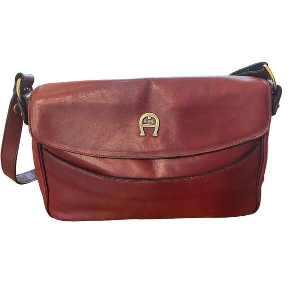 Etienne Aigner Handbags - Etienne aigner vintage red leather handbag old money classic elegant purse